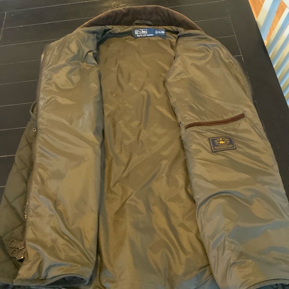 Ralph Lauren Polo olive green quilted vest, men’s size XL - Picture 3 of 5